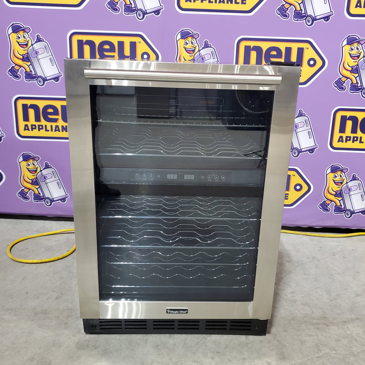 Magic Chef 44 Bottle Dual Zone Wine Cooler in Stainless Steel HMWC44DZ - Scratch & Dent (Minor)