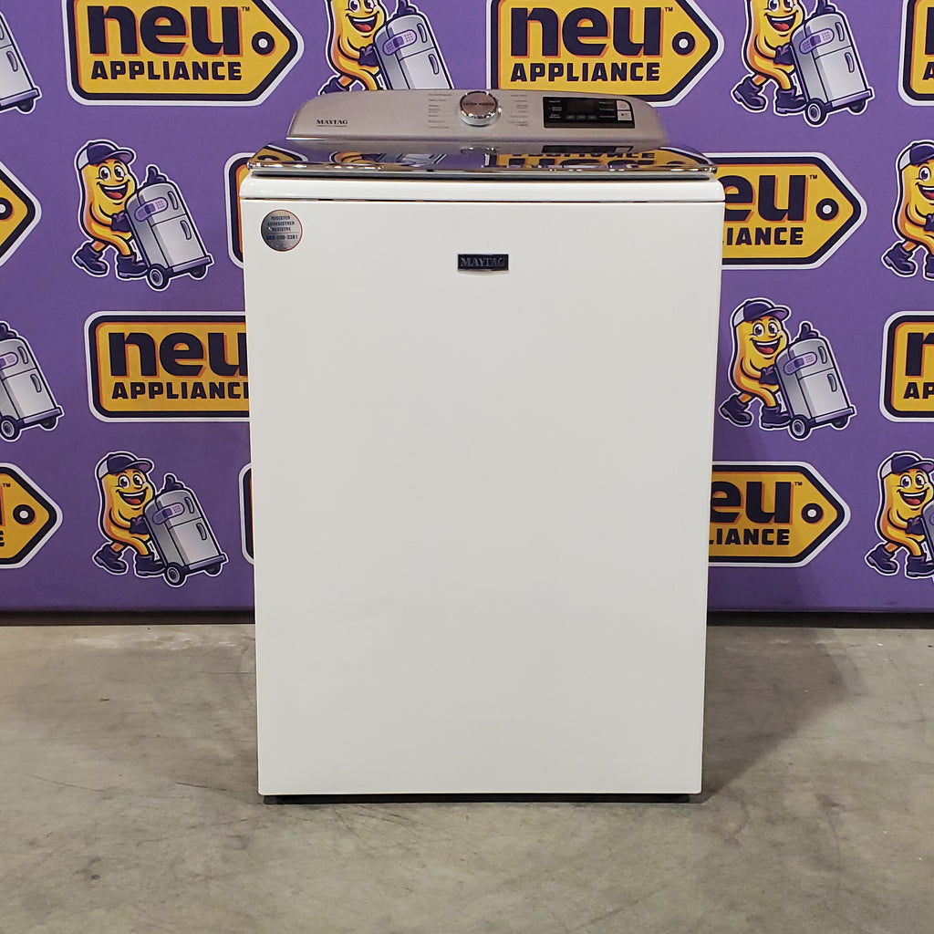 Maytag 5.3 cu. ft. Smart Top Load Washer with Extra Power MVW7232HW3 - Certified Refurbished and Maytag Smart 7.4 cu. ft. Electric Dryer with Extra Power and Advanced Moisture Sensing 16074 - MED6230HW - Scratch & Dent (Minor)