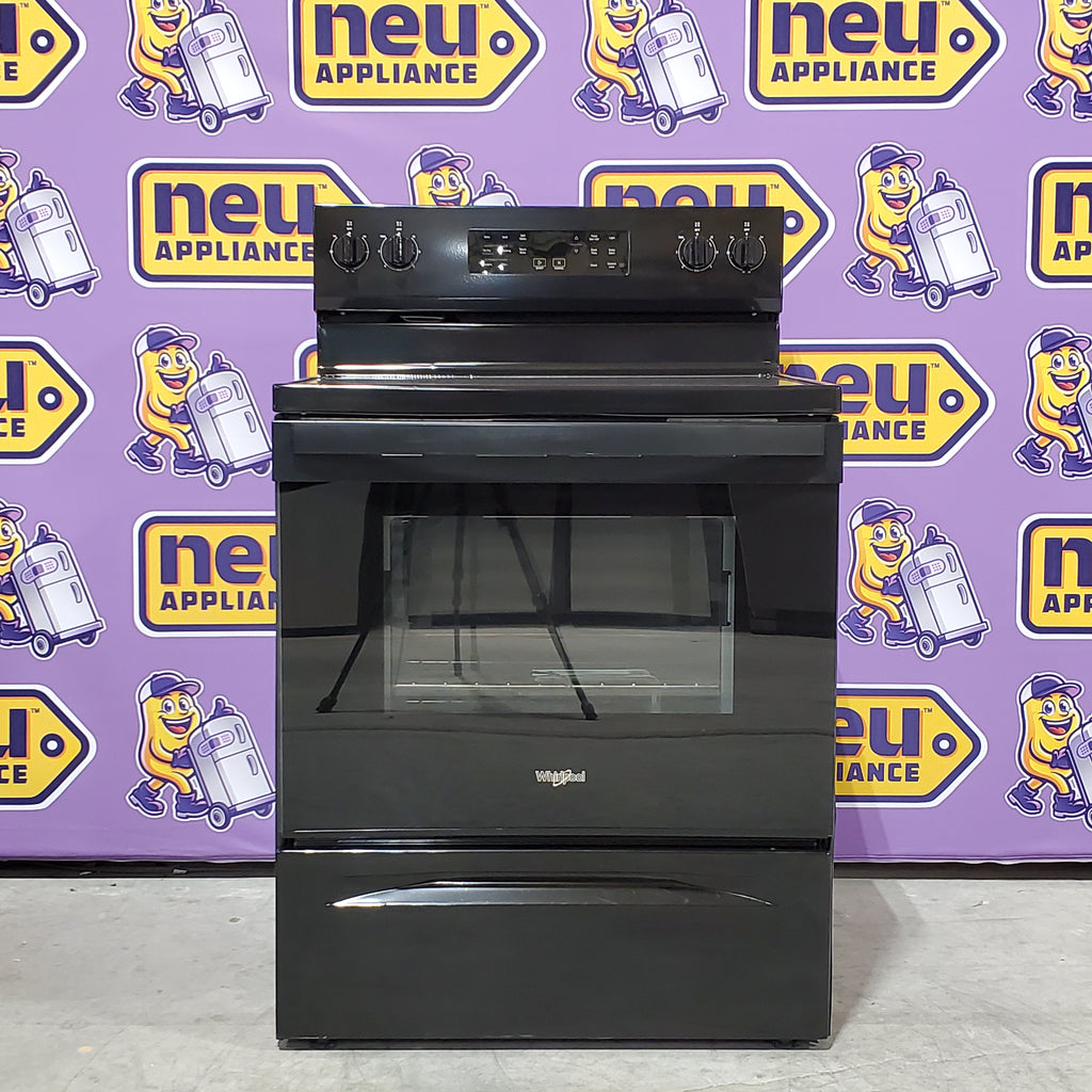 Whirlpool 4 Burner Element Freestanding Electric Range with No Preheat Mode in Black 5SD183 - WFES3030RB - Scratch & Dent (Minor)