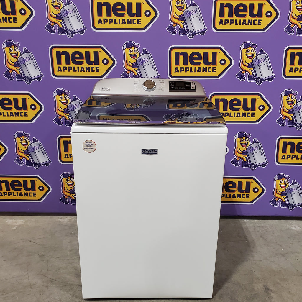 Pictures of Maytag Smart Top Load 5.2 Cu. Ft. Washer with Extra Power Button in White 25138SD764 - MVW7230HW - Scratch & Dent (Minor) - Neu Appliance Outlet - Discount Appliance Outlet in Austin, Tx