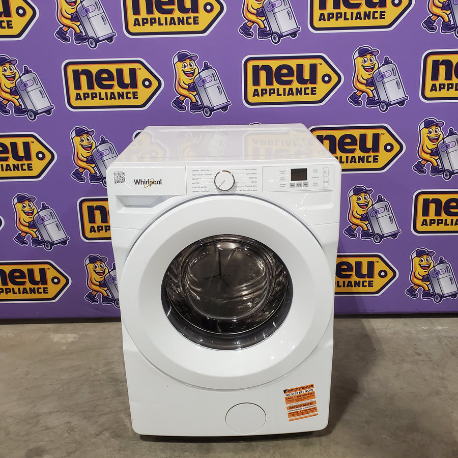 Whirlpool White Front Load Energy Star 4.5 Cu. Ft. Washer with Tumble Fresh Option and Sanitize Cycle with Oxi 251318SD1341 - WFW4720RW - Scratch and Dent (Moderate)