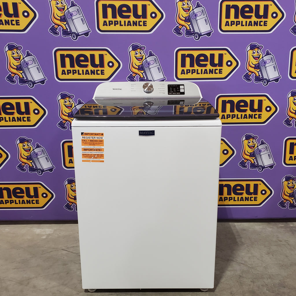 Pictures of Maytag Top Load 4.8 cu ft Washer with Deep Fill and Slow-Close Glass Lid MVW6200KW - Scratch & Dent (Minor) and Maytag 7.0 cu. ft Top Load Gas Dryer with Moisture Sensing 16172 - MGD6200KW - Scratch and Dent (Minor) - Neu Appliance Outlet - Discount Appliance Outlet in Austin, Tx