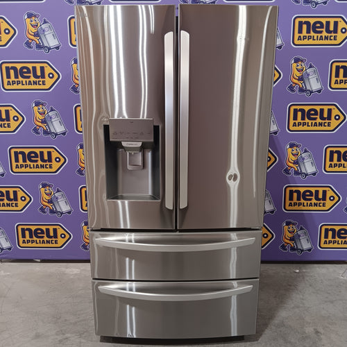 LG 28 cu. ft. Standard-Depth 4-Door French Door with Double Freezer and Ice & Water Dispenser 31132SD76 - LMXS28626S - Scratch & Dent (Minor)