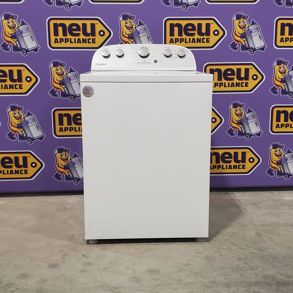 Pictures of Whirlpool Top Load 3.8 Cu. Ft. Washer with Soaking Cycles WTW4955HW and Whirlpool Top Load Electric 7.0 Dryer with AutoDry Drying System WED4950HW - Scratch and Dent (Minor) - Neu Appliance Outlet - Discount Appliance Outlet in Austin, Tx