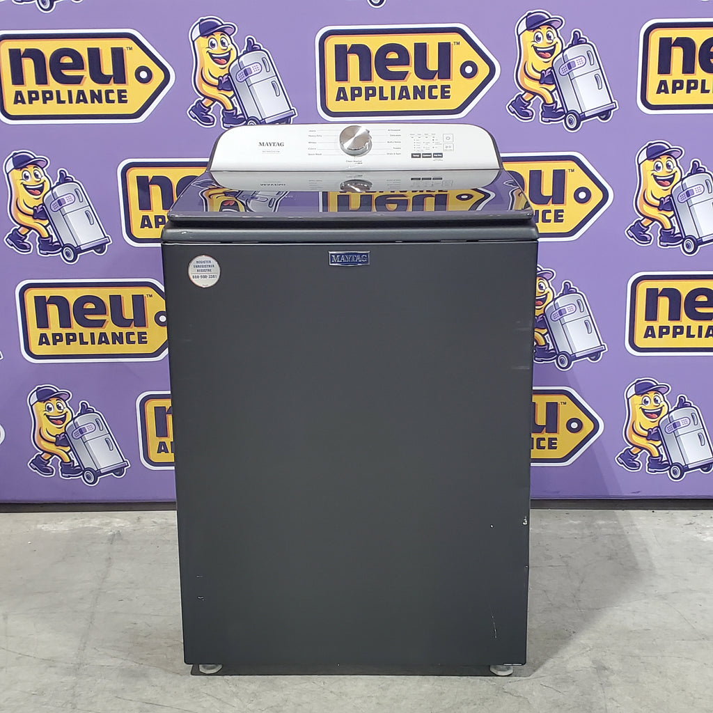 Pictures of Maytag Volcano Black Top Load 4.7 Cu. Ft. Pet Pro Washer with Built-In Faucet MVW6500MBK - Scratch & Dent (Moderate) and Maytag Volcano Black Pet Pro 7.0 cu. ft. Electric Dryer with XL Lint Trap and Steam 15032 - MED6500MBK - New in Box - Neu Appliance Outlet - Discount Appliance Outlet in Austin, Tx