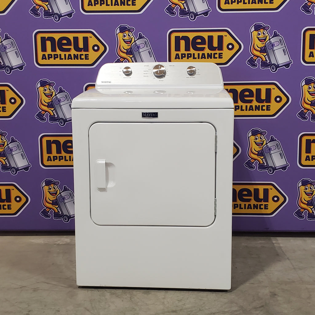 Pictures of MayTag 4.8 cu. ft. Top Load Washer with Extra Power, Built-In Water Faucet MVW5430MW - Scratch & Dent (Minor) and MayTag 7.0 cu. ft. Top Load Electric Wrinkle Prevent Dryer MED4500MW - Certified Refurbished - Neu Appliance Outlet - Discount Appliance Outlet in Austin, Tx