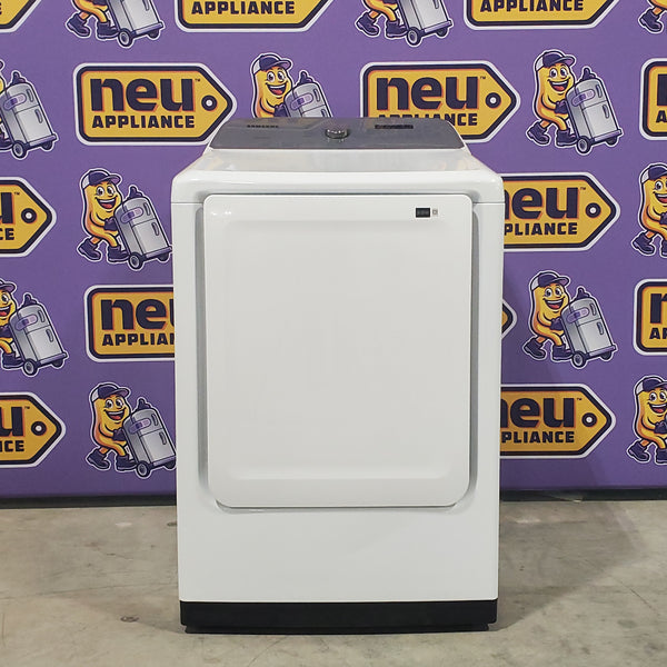 Samsung White Electric 7.4 Cu. Ft. Dryer with Sensor Dry and Reversible Door DVE50R5200W - Scratch and Dent (Minor)