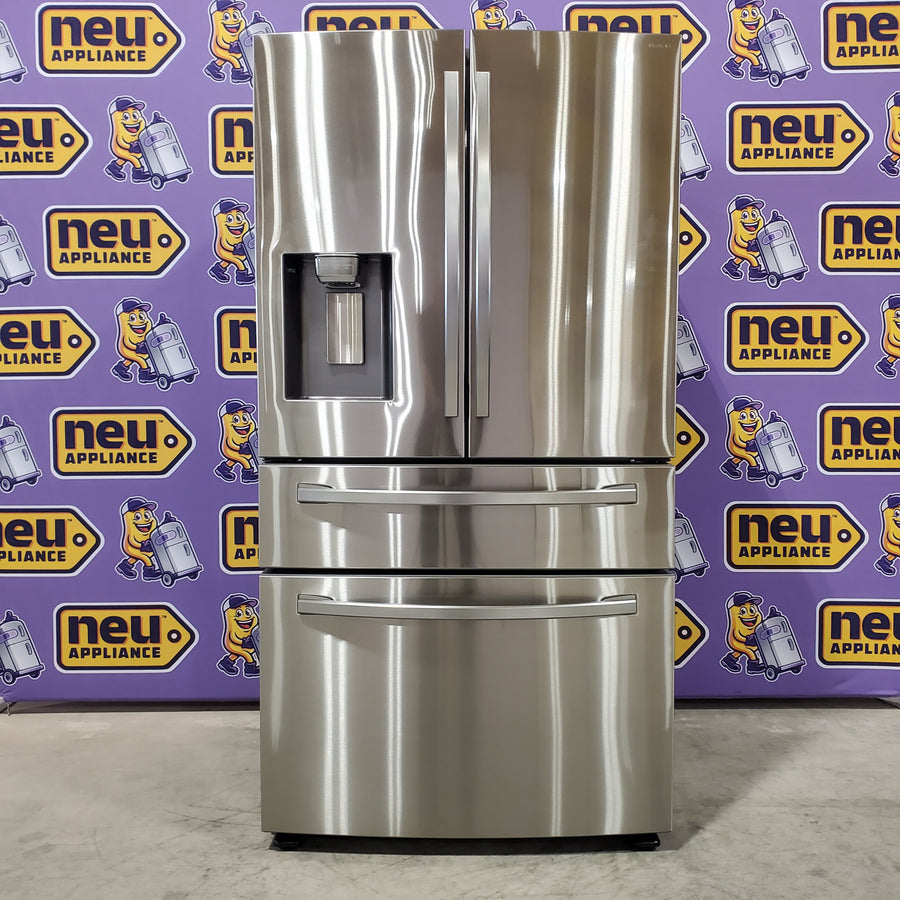 Samsung 28 cu. ft. 4-Door French Door Refrigerator with FlexZone™ Drawer in Stainless Steel RF28R7201SR - Open Box