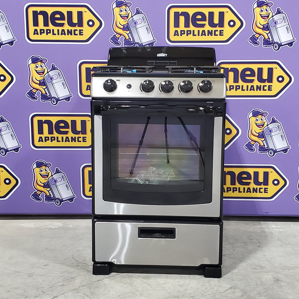 Pictures of Summit 24 in. 2.9 cu. ft. Gas Range in Stainless Steel PRO247SS - Open Box - Neu Appliance Outlet - Discount Appliance Outlet in Austin, Tx