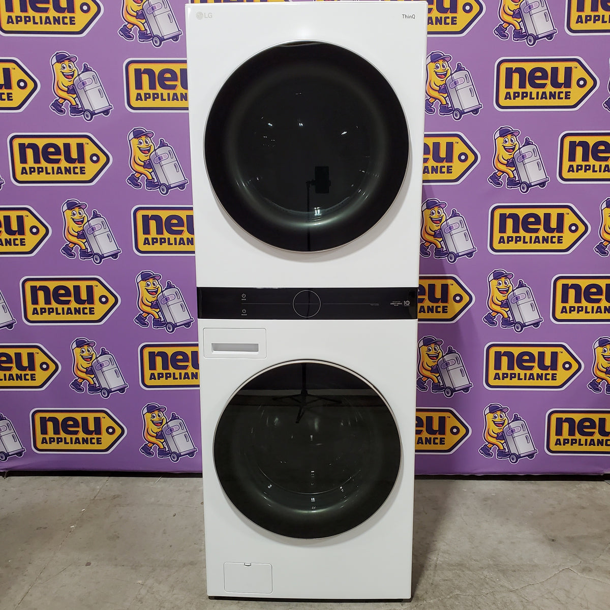 LG Front Load Wash Tower with Center Control 4.5 Cu. Ft. Washer and 7.4 Cu. Ft. Dryer 22131SD74 - WKE100HWA - Scratch & Dent (Minor)