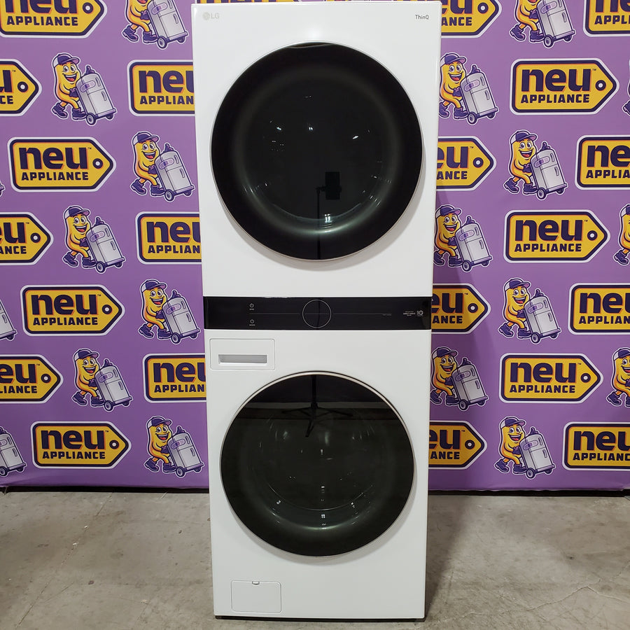 LG Front Load Wash Tower with Center Control 4.5 Cu. Ft. Washer and 7.4 Cu. Ft. Dryer 22131SD74 - WKE100HWA - Scratch & Dent (Minor)
