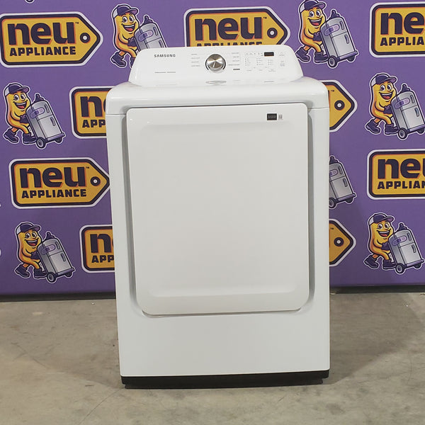 Samsung 7.2 cu. ft. Electric Dryer with Sensor Dry in White DVE45T3200W - Scratch and Dent (Minor)