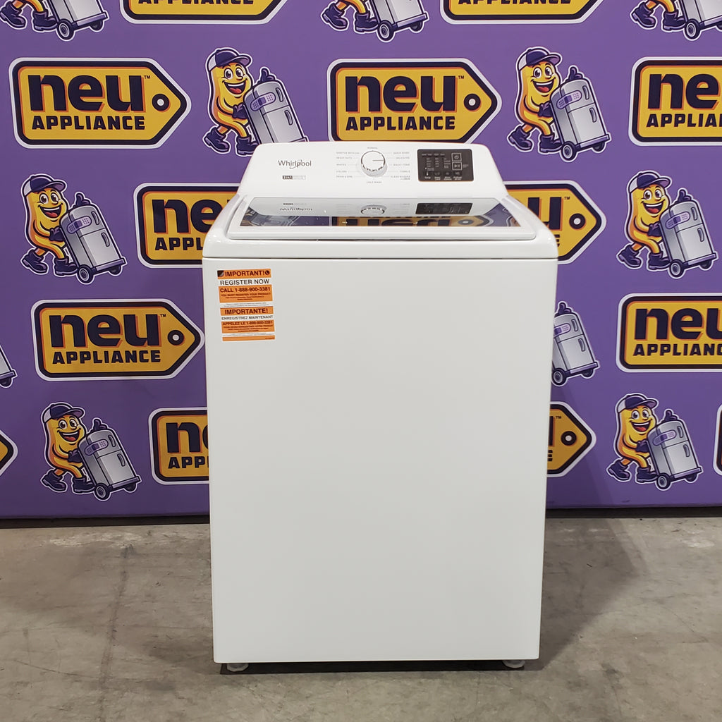 Whirlpool® 4.2–4.3 Cu. Ft. Top Load Washer with 2-in-1 Removable Agitator and Soft Close Glass Lid 22SD044 - WTW4307SW - Open Box