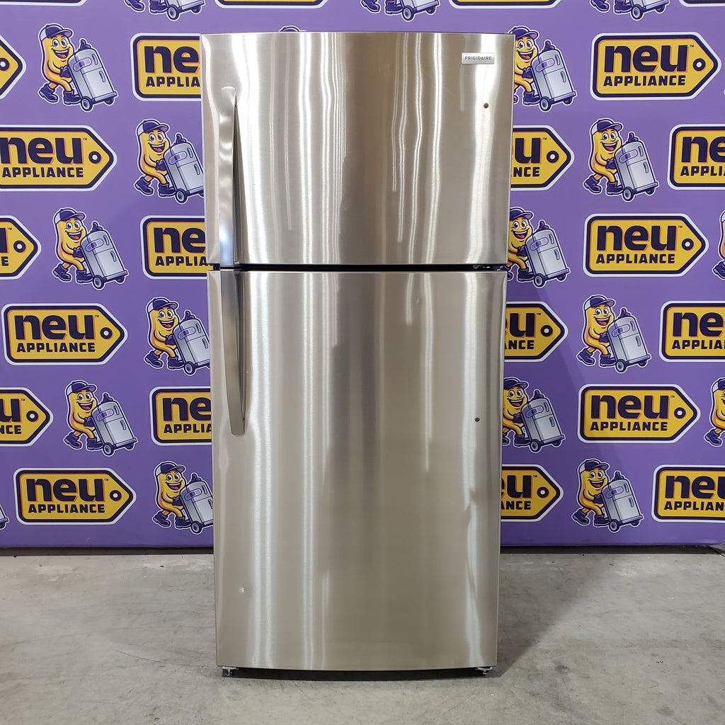 Pictures of Frigidaire 20 Cu. Ft. Garage Ready Top Freezer Refrigerator in Stainless Steel 3SD992 - FFHT2022AS - Scratch & Dent (Minor) - Neu Appliance Outlet - Discount Appliance Outlet in Austin, Tx