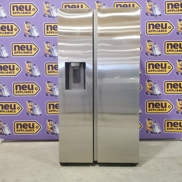 Samsung 27.4-cu ft Side-by-Side Refrigerator with Ice Maker (Fingerprint Resistant Stainless Steel)-RS27T5200SR-Open Box