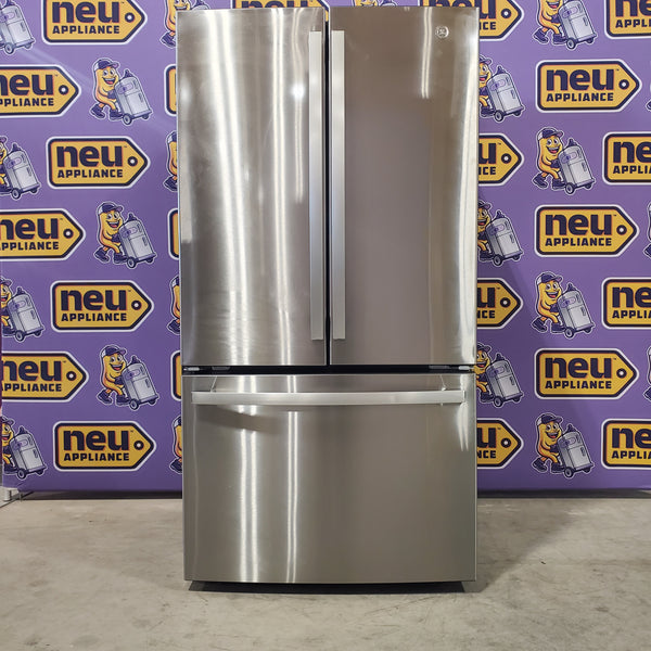 GE 27-cu ft French Door Refrigerator with Ice Maker (Fingerprint-resistant Stainless Steel) ENERGY STAR-GNE27JYMXFS-Open Box