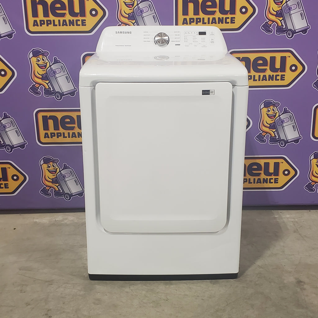 Pictures of Samsung 4.5 cu. ft. Top Load Washer with Vibration Reduction Technology+ in White WA45T3200AW - Certified Refurbished and Samsung 7.2 cu. ft. Electric Dryer with Sensor Dry in White 16086 - DVE45T3200W - Certified Refurbished - Neu Appliance Outlet - Discount Appliance Outlet in Austin, Tx