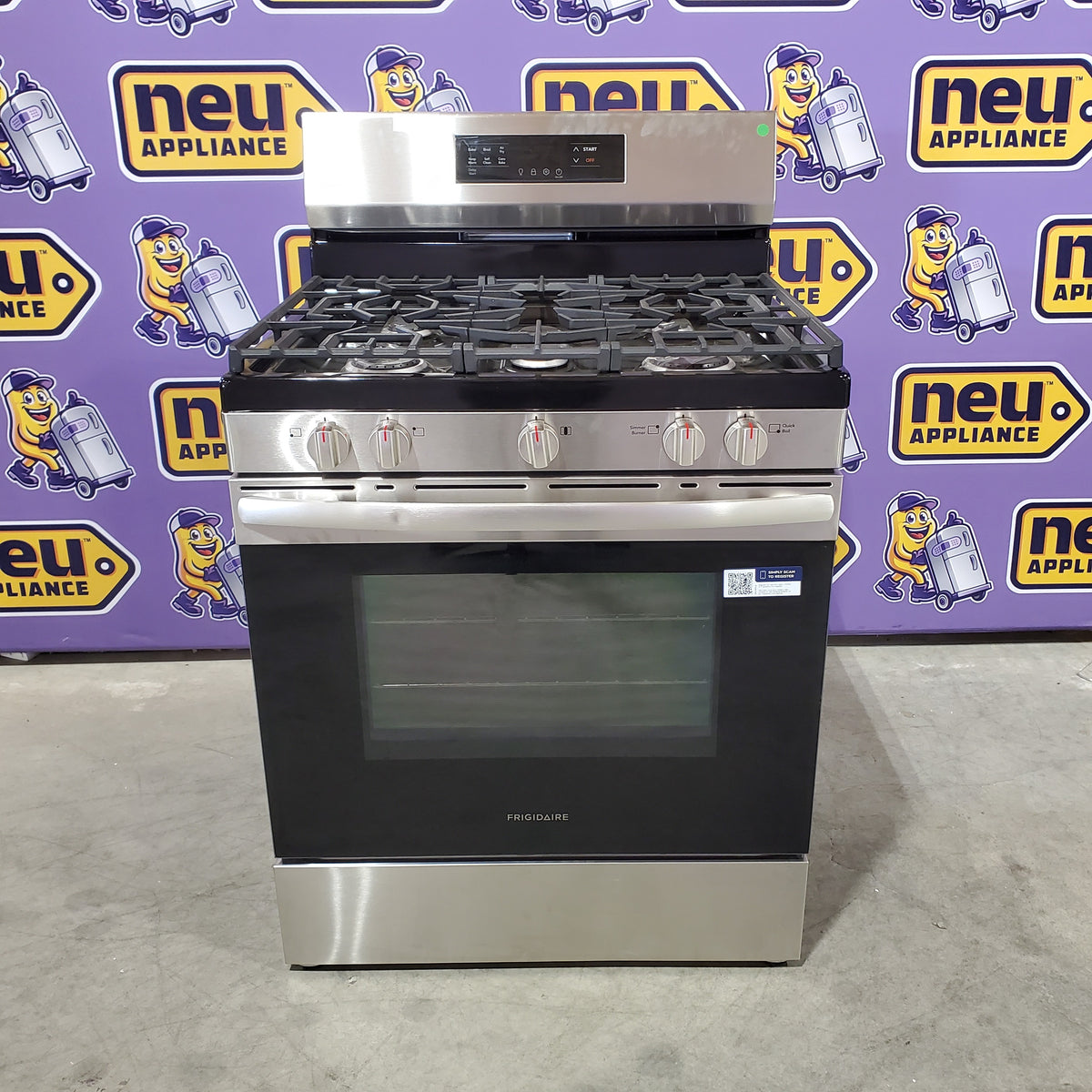 Frigidaire Stainless Steel Gas Range with Air Fry and Five Burner Cooktop 20531SD504 - FCRG3083AS - Scratch & Dent (Minor)