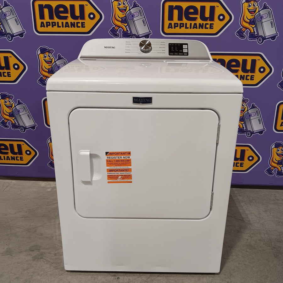 Maytag Top Load 4.8 cu ft Washer with Deep Fill and Slow-Close Glass Lid MVW6200KW - Scratch & Dent (Moderate) and Maytag 7.0 cu ft Electric Dryer with Moisture Sensing and Quick Dry Cycle 16176 - MED6200KW - Scratch & Dent (Moderate)