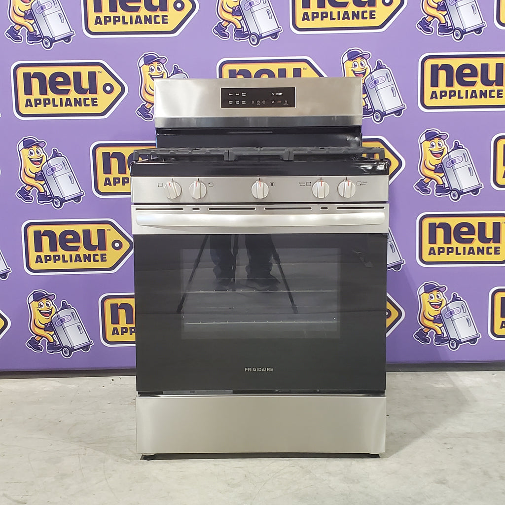 Pictures of Frigidaire 30" EasyCare™ Stainless Steel Finish 5 Burner Gas Range with Quick Boil and Even Baking Technology FCRG306LAF - Scratch & Dent (Minor) - Neu Appliance Outlet - Discount Appliance Outlet in Austin, Tx