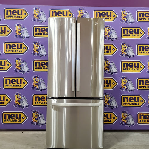 Pictures of GE® ENERGY STAR® 30" Wide 20.8 Cu. Ft. French-Door Refrigerator with Icemaker and Advanced Water Filtration GNE21FYKFS - Scratch & Dent (Minor) - Neu Appliance Outlet - Discount Appliance Outlet in Austin, Tx