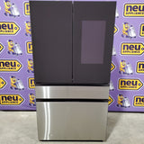 Samsung Bespoke Counter-Depth 22.5-cu ft 4 -Door Smart Compatible French Door Refrigerator with Dual Ice Maker with Water Dispenser and Door within Door in Stainless Steel ENERGY STAR Certified 30133SD138 - RF23BB8900QK - Scratch & Dent (Minor)