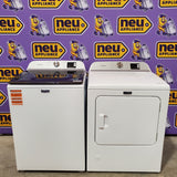 Maytag Top Load 4.8 cu ft Washer with Deep Fill and Slow-Close Glass Lid MVW6200KW - Scratch & Dent (Moderate) and Maytag 7.0 cu. ft Top Load Gas Dryer with Moisture Sensing 16222 - MGD6200KW - Scratch and Dent (Major)