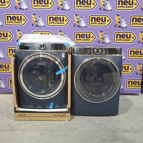 Pictures of GE Profile 5.3 cu. ft. Smart Front Load Washer with Microban Technology PFW870SPVRS - New in Box and GE Profile 7.8 cu. ft. Capacity Smart Front Load Gas Dryer with Steam and Sanitize Cycle PFD87GSPVRS - Scratch & Dent (Minor) - Neu Appliance Outlet - Discount Appliance Outlet in Austin, Tx