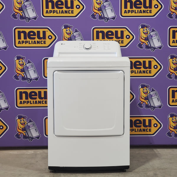 LG White Electric Rear Control Ultra Large Capacity 7.3 Cu. Ft. Dryer with Sensor Dry DLE6100W - Open Box