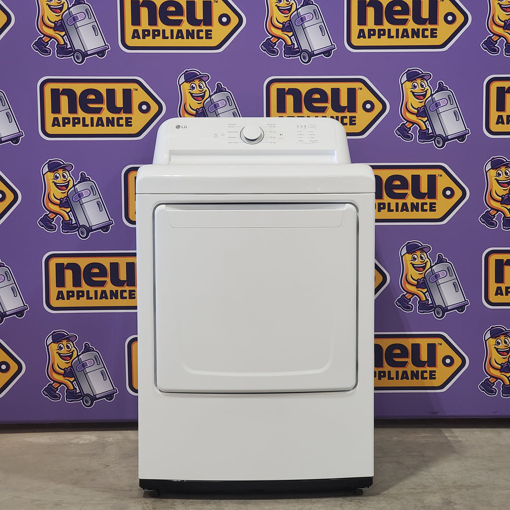 Pictures of LG White Electric Rear Control Ultra Large Capacity 7.3 Cu. Ft. Dryer with Sensor Dry DLE6100W - Open Box - Neu Appliance Outlet - Discount Appliance Outlet in Austin, Tx