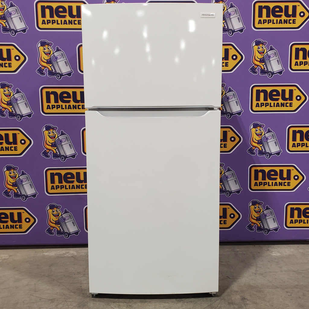 Pictures of Frigidaire 30 in. Width 18.3 cu. ft. Top Freezer Refrigerator with EvenTemp Cooling System in White 20SD001 - FFTR1835VW - Scratch & Dent (Moderate) - Neu Appliance Outlet - Discount Appliance Outlet in Austin, Tx