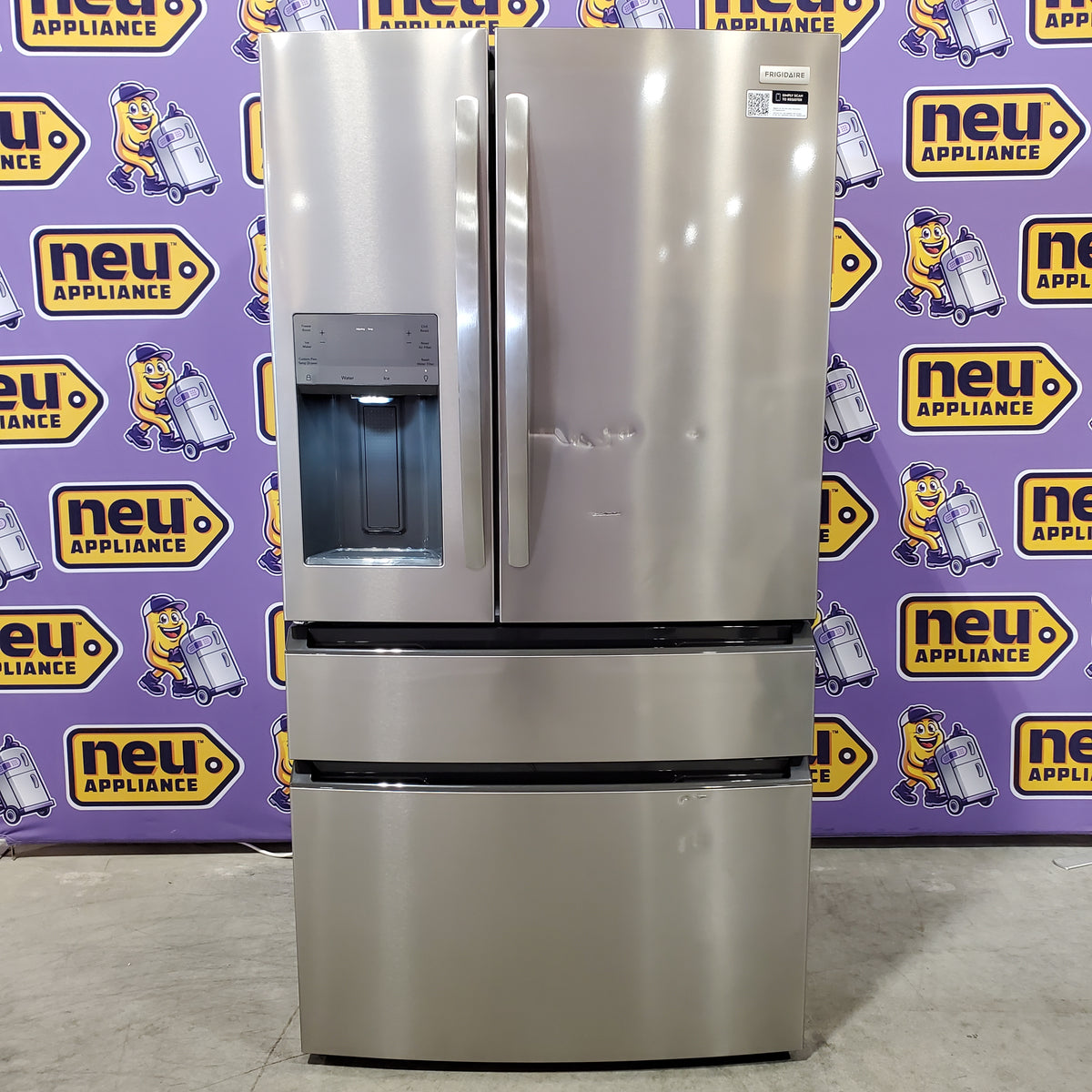 Frigidaire Gallery 26 Cu. Ft. Standard-Depth 4-Door French Door Refrigerator in Fingerprint Resistant Stainless Steel GRMS2773AF - Scratch & Dent (Major)