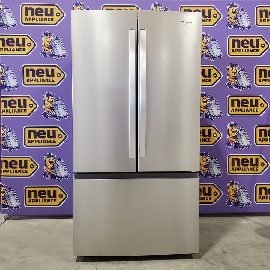 Whirlpool Fingerprint Resistant Stainless Steel French Door 31 Cu. Ft. Refrigerator with Total Coverage Cooling WRFF3136SZ - Open Box