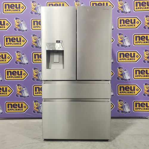 Hisense Stainless Steel PureFlat 25.6-cu ft 4-Door Smart French Door ENERGY STAR Refrigerator with Ice Maker, Water and Ice Dispenser HRM260N6TSE - Scratch & Dent (Minor)