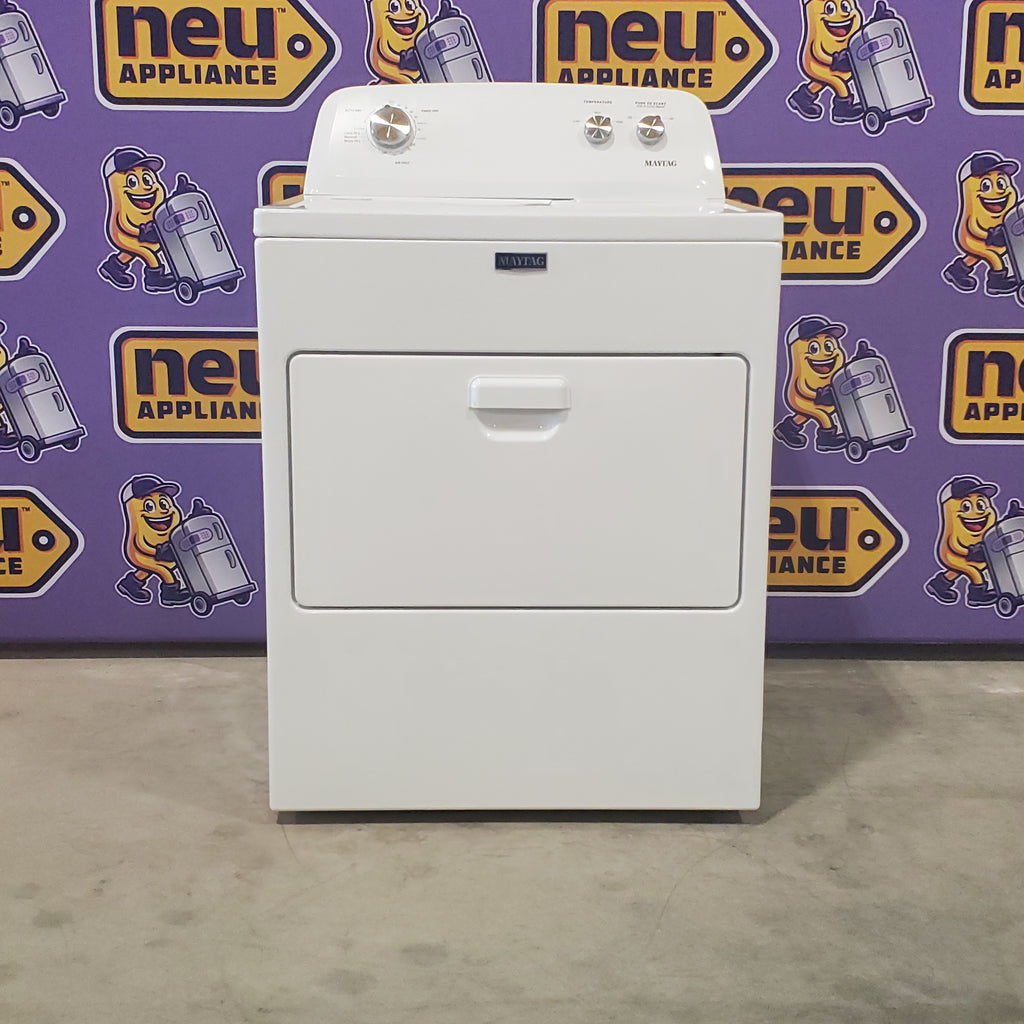 Pictures of Maytag Top Load 3.8 cu. ft. Washer with Deep Fill and Quick Wash Cycle MVW4005SW and Top Load Electric Wrinkle Prevent 7.0 cu. ft. Dryer with Auto Dry MED4005SW - Scratch & Dent - (Minor) - Neu Appliance Outlet - Discount Appliance Outlet in Austin, Tx