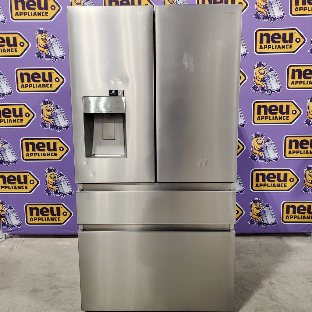 Pictures of Hisense PureFlat 25.6-cu ft 4-Door Smart French Door ENERGY STAR Refrigerator in Stainless Steel with Ice Maker, Water and Ice Dispenser 6SD131 - HRM260N6TSE - Scratch & Dent (Minor) - Neu Appliance Outlet - Discount Appliance Outlet in Austin, Tx
