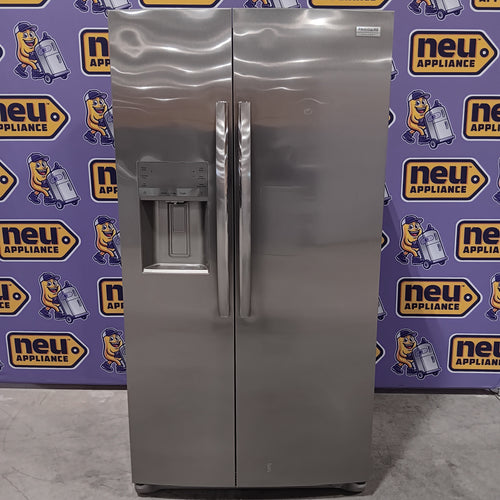 Pictures of Frigidaire 22.3-cu ft Counter-depth Side-by-Side Refrigerator with Ice Maker (Fingerprint Resistant Stainless Steel) ENERGY STAR 20231SD256 - GRSC2352AF - Scratch & Dent (Moderate) - Neu Appliance Outlet - Discount Appliance Outlet in Austin, Tx
