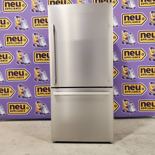 Hisense 17.2 cu. ft. Fingerprint-Resistant Stainless Steel Refrigerator with  LED Lighting, Metal Glide Doors, and Bottom Freezer HRB171N6ASE - Scratch and Dent (Minor)