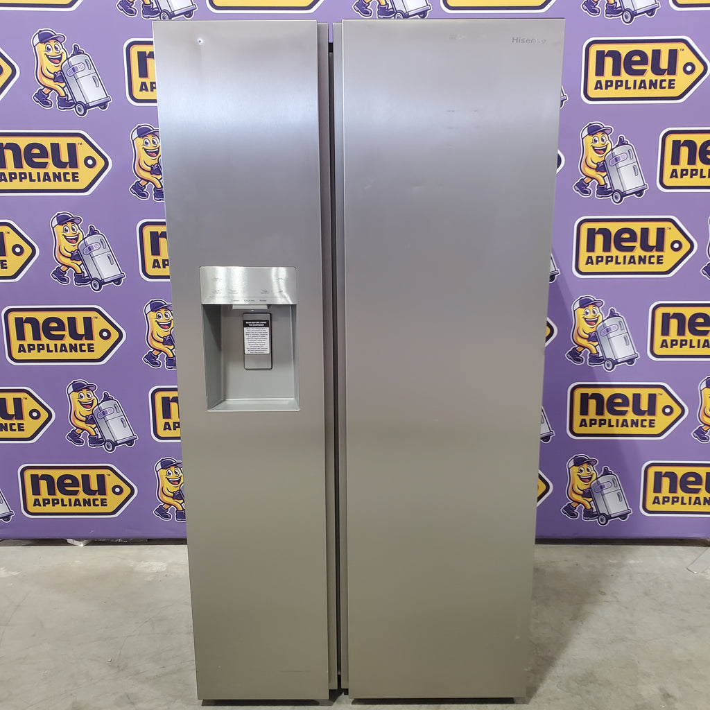 Pictures of Hisense 29.1 cu. ft. Standard Depth Side by Side Refrigerator Stainless Steel 22132SD127 - HRS290P5FSE - Scratch & Dent (Moderate) - Neu Appliance Outlet - Discount Appliance Outlet in Austin, Tx