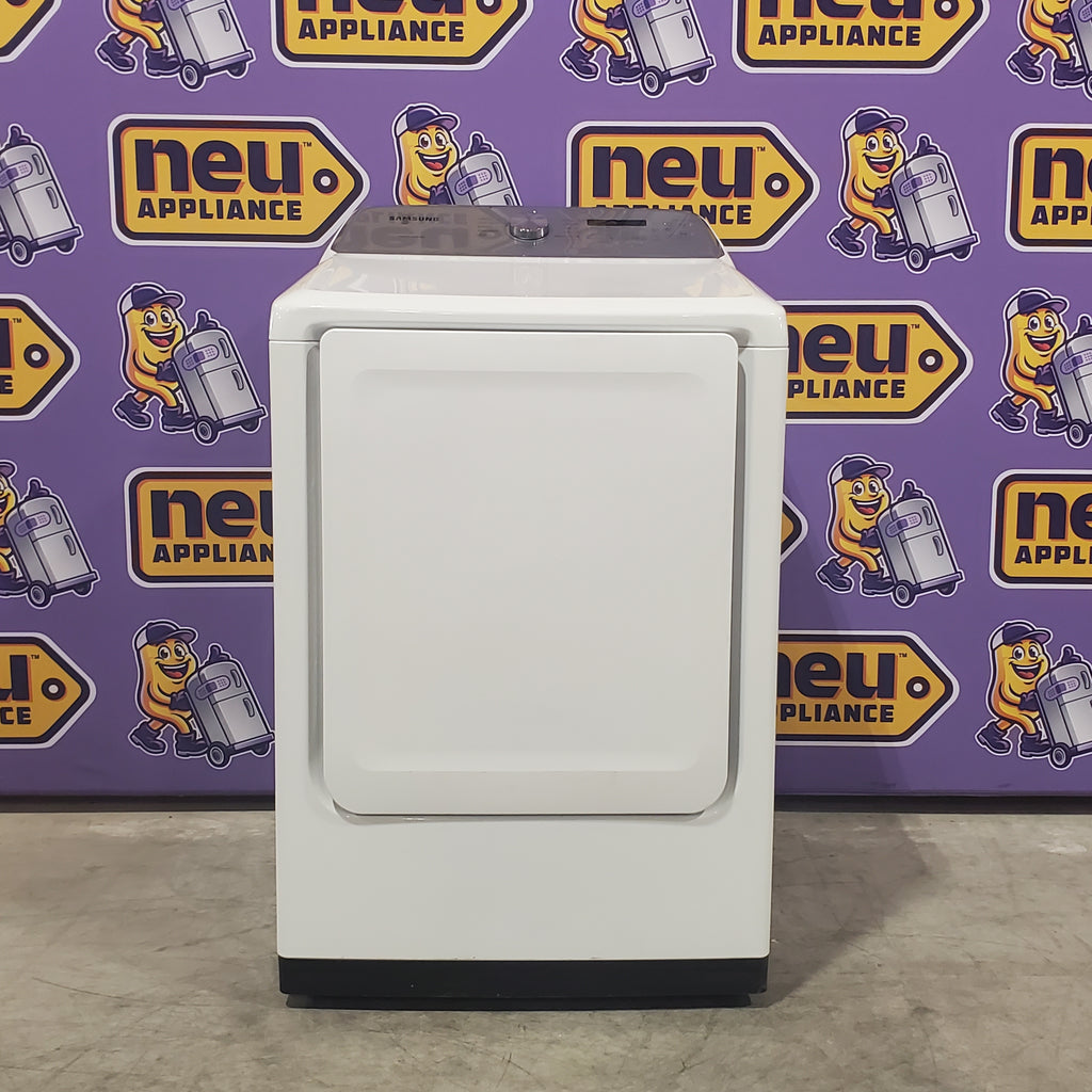 Pictures of Samsung White Top Load 5.0 Cu. Ft. Washer with Super Speed WA50R5400AW - Certified Refurbished and Samsung White Electric 7.4 Cu. Ft. Dryer with Sensor Dry 16035 - DVE50R5200W - Certified Refurbished - Neu Appliance Outlet - Discount Appliance Outlet in Austin, Tx
