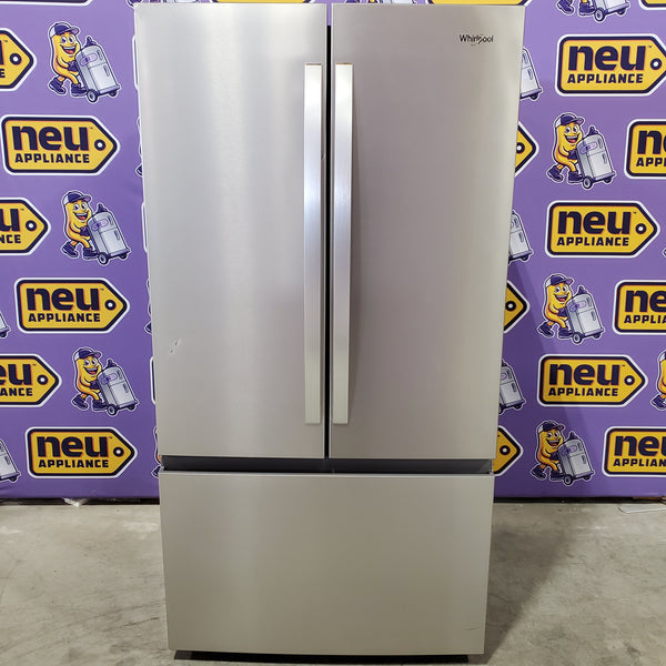 Whirlpool 31 cu. ft. Standard Depth French Door Refrigerator in Fingerprint Resist Stainless Finish w/ Interior Dispenser 22133SD213 - WRFF3336SZ - Scratch & Dent (Moderate)