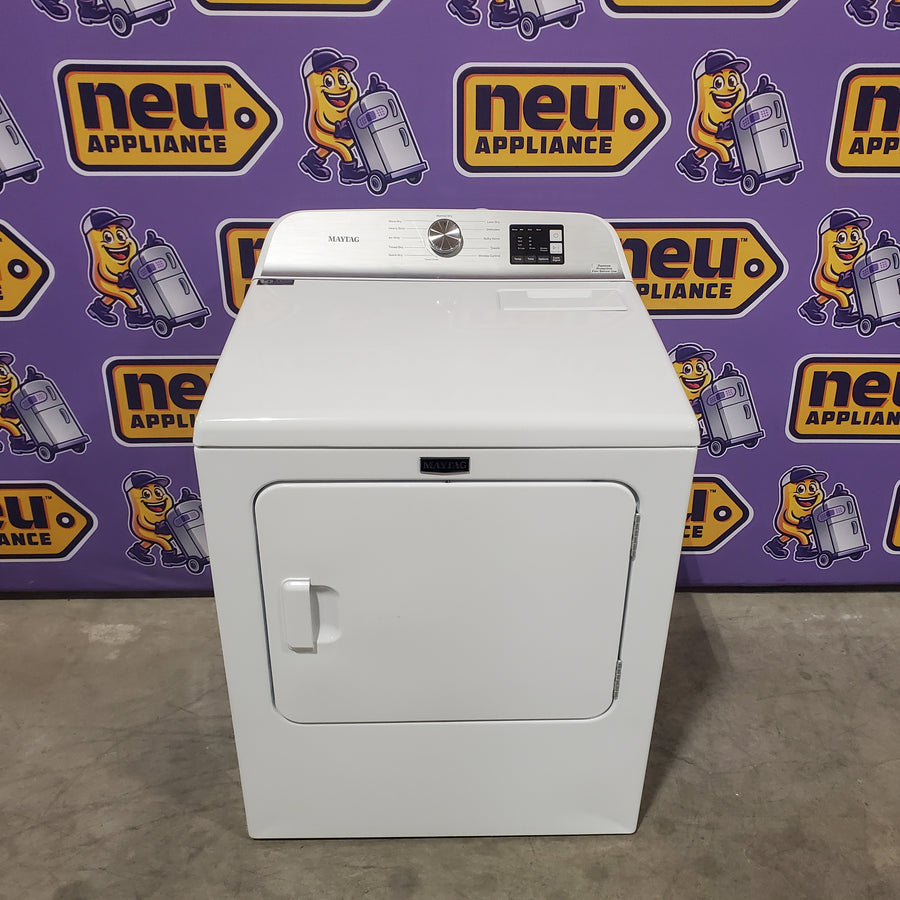 Maytag Top Load 4.8 cu ft Washer with Deep Fill and Slow-Close Glass Lid MVW6200KW - Scratch & Dent (Minor) and Maytag 7.0 cu ft Electric Dryer with Moisture Sensing and Quick Dry Cycle 16244 - MED6200KW - Scratch & Dent (Minor)