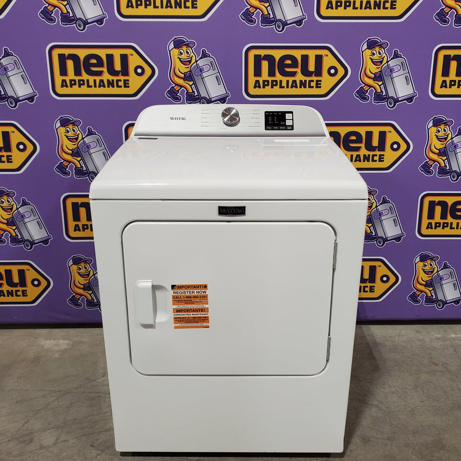 Maytag Top Load 4.8 cu ft Washer with Deep Fill and Slow-Close Glass Lid MVW6200KW - Scratch & Dent (Major) and Maytag 7.0 cu ft Electric Dryer with Moisture Sensing and Quick Dry Cycle 16242 - MED6200KW - Scratch & Dent (Minor)