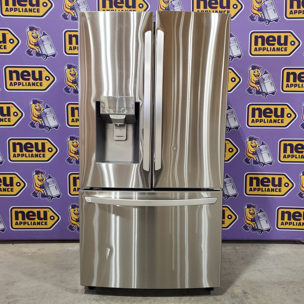 Pictures of LG 28 cu. ft. 3 Door French Door, Ice and Water with Single Ice Maker in Printproof Stainless Steel 4SD138 - LRFS28XBS - Scratch & Dent (Minor) - Neu Appliance Outlet - Discount Appliance Outlet in Austin, Tx