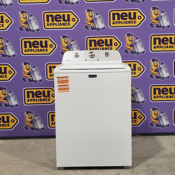 Maytag Top Load 4.5 Cu. Ft. Washer with Deep Fill, Auto Sensing, and a Stainless Steel Wash Bucket MVW4505MW - Open Box
