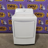 LG 7.3 Cu. Ft. Electric Rear Control Ultra Large Capacity Dryer in White with Sensor Dry 251313SD1066 - DLE6100W - Scratch & Dent (Moderate)