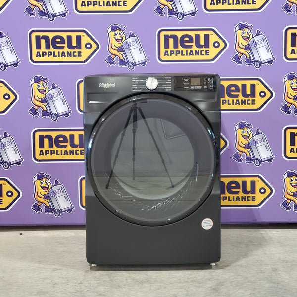 Whirlpool 7.4 cu. ft. Vented Front Load Electric Dryer in Volcano Black with Wrinkle Shield Option WED5720RU - Open Box