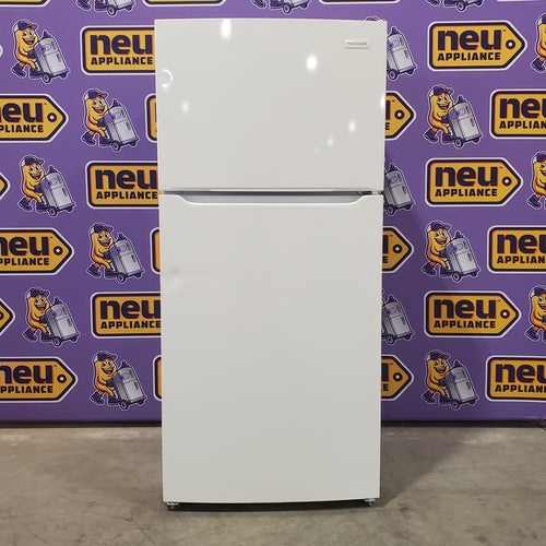 Frigidaire 20 Cu. Ft. Garage Ready Top Freezer Refrigerator in White With Ice Maker Installed FFTR2045VW - Scratch & Dent (Minor)
