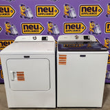 Maytag Top Load 4.8 cu ft Washer with Deep Fill and Slow-Close Glass Lid MVW6200KW - Scratch & Dent (Minor) and Maytag 7.0 cu ft Electric Dryer with Moisture Sensing and Quick Dry Cycle 16195 - MED6200KW - Scratch & Dent (Moderate)