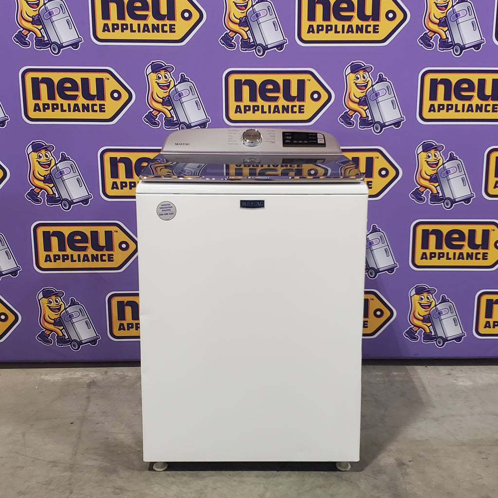 Pictures of Maytag 4.7 cu. ft. Top Load Washing Machine with Extra Power and Deep Fill Option MVW6230RHW - Certified Refurbished and Maytag 7.4 Cu. Ft. Top Load Electric Dryer with Extra Power and Advanced Moisture Sensing 16108 - MED6205RW - Open Box - Neu Appliance Outlet - Discount Appliance Outlet in Austin, Tx